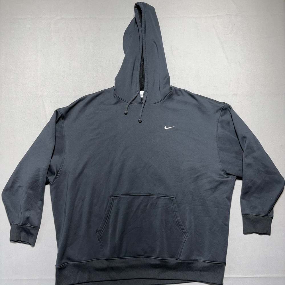 Nike Therma-FIT Pullover Hoodie Black Mens XXL CU5500-011 Athletic Sweatshirt